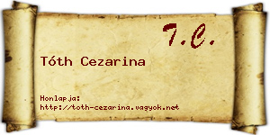 Tóth Cezarina névjegykártya